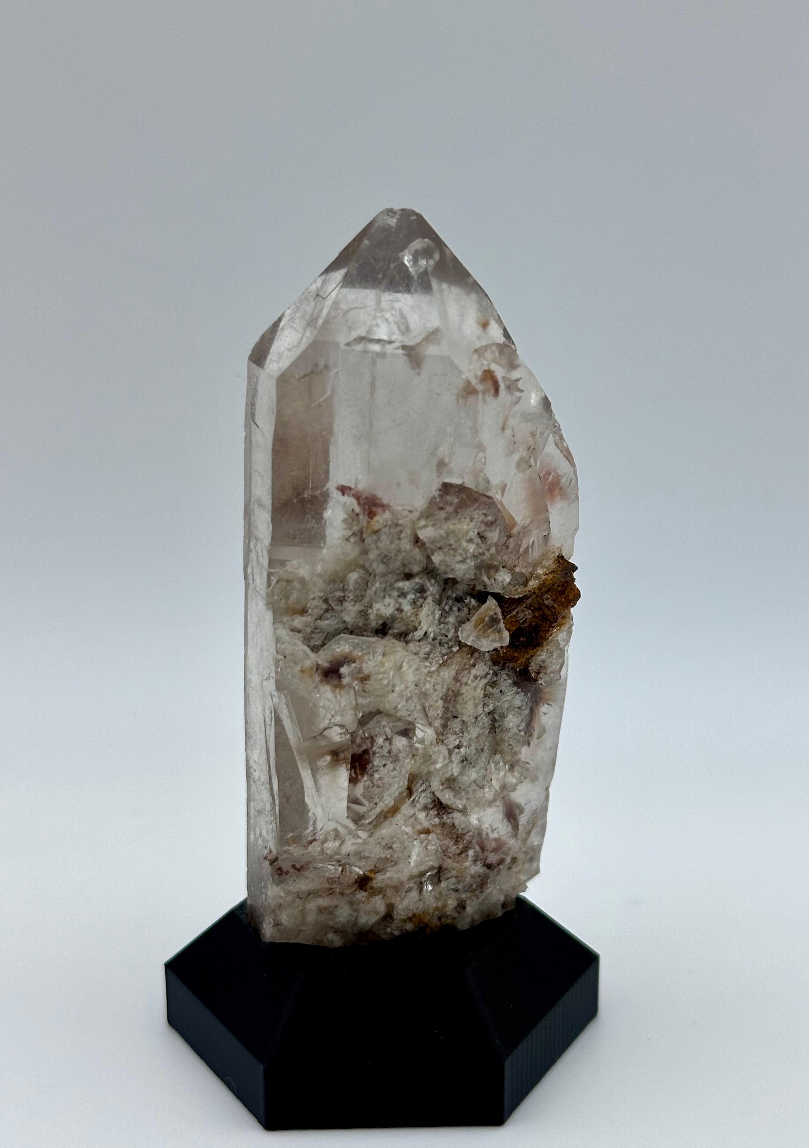 Natural Quartz Crystal Point with Inclusions