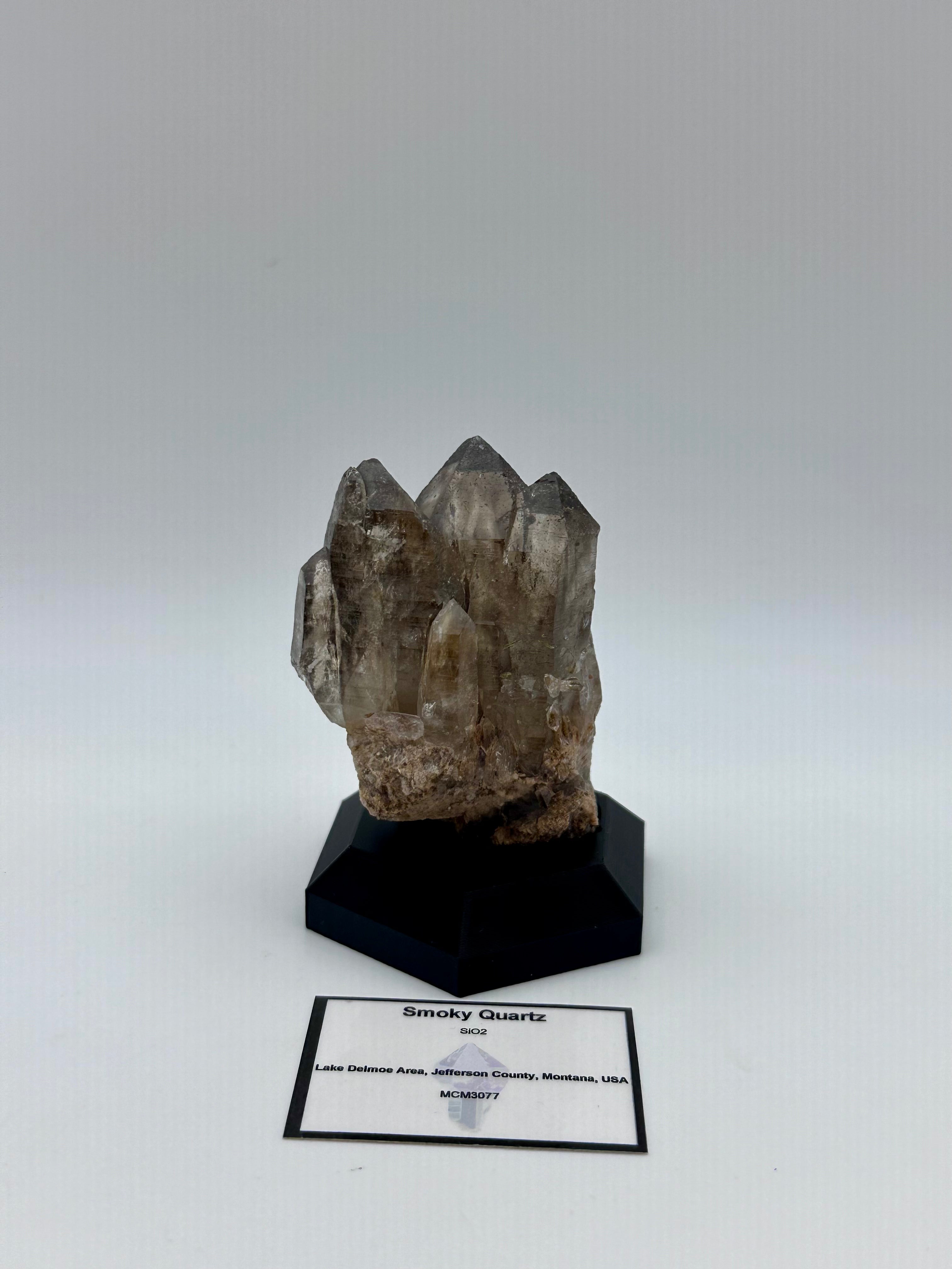 Smoky Quartz Cluster – Lake Delmoe, Montana, USA