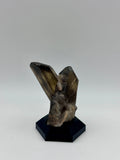 Smoky Quartz Crystal Cluster on Custom Black Hex Base