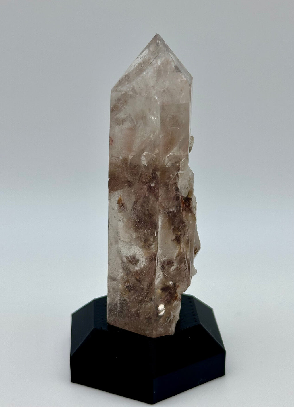 Natural Quartz Crystal Point with Inclusions
