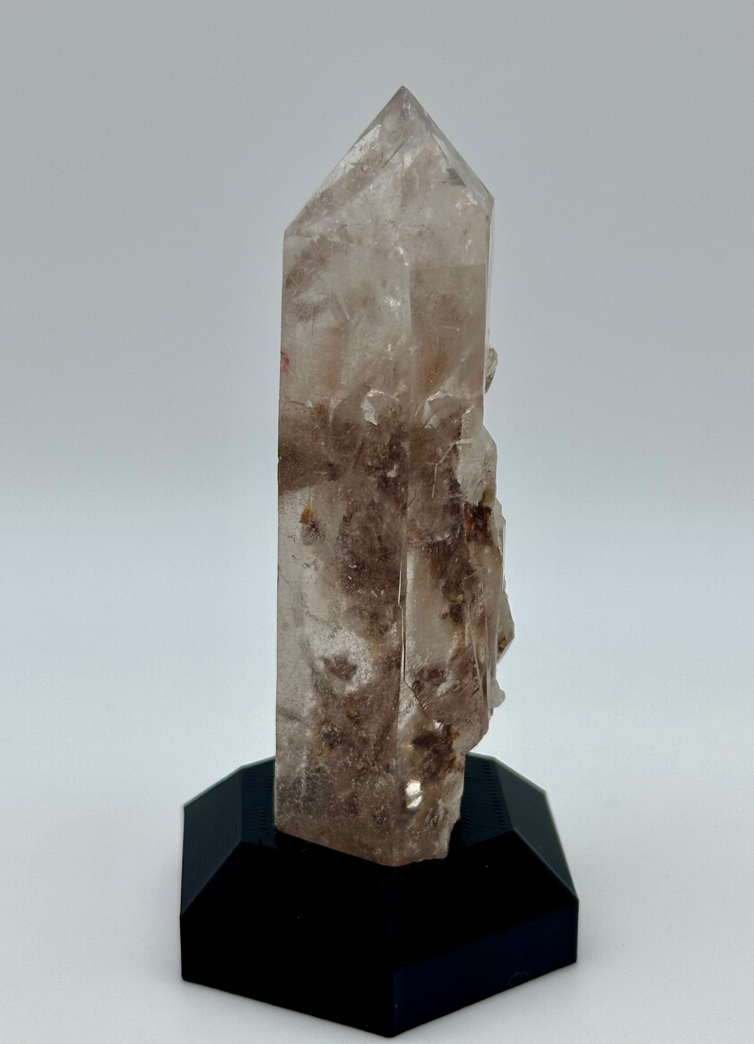 Natural Quartz Crystal Point with Inclusions