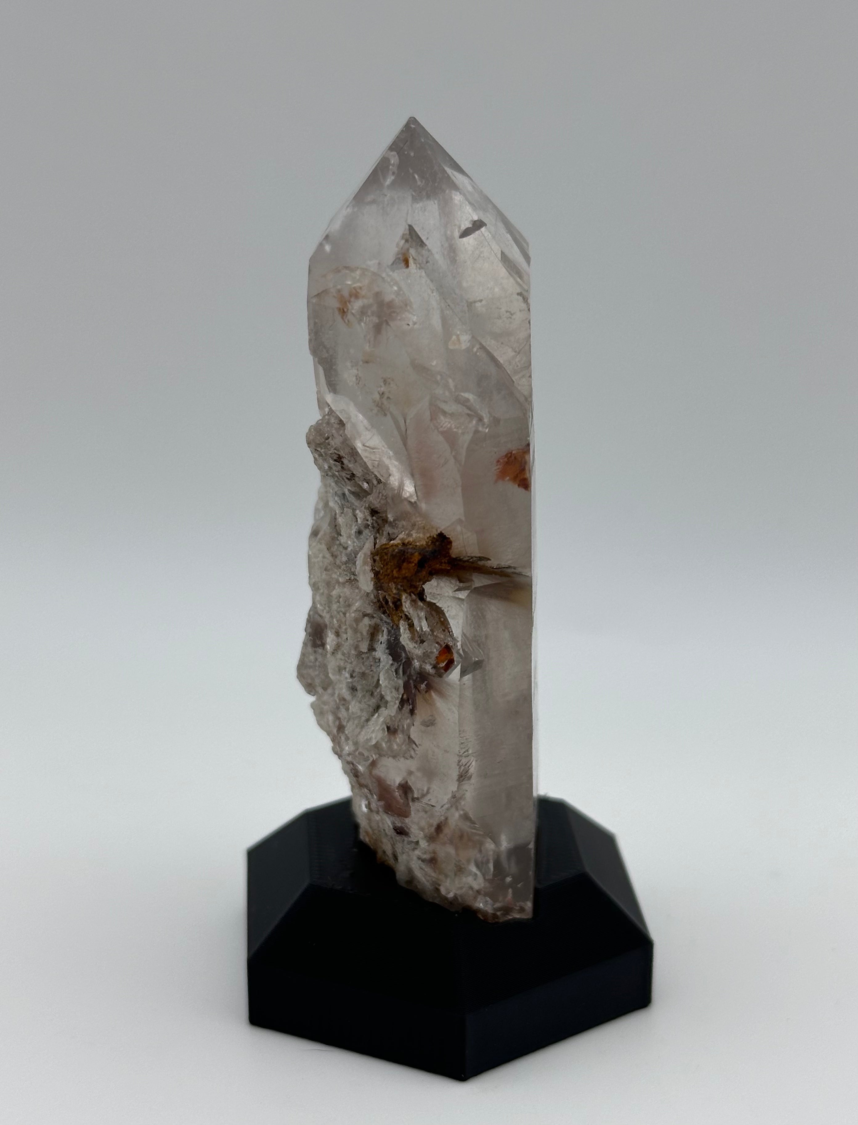 Natural Quartz Crystal Point with Inclusions