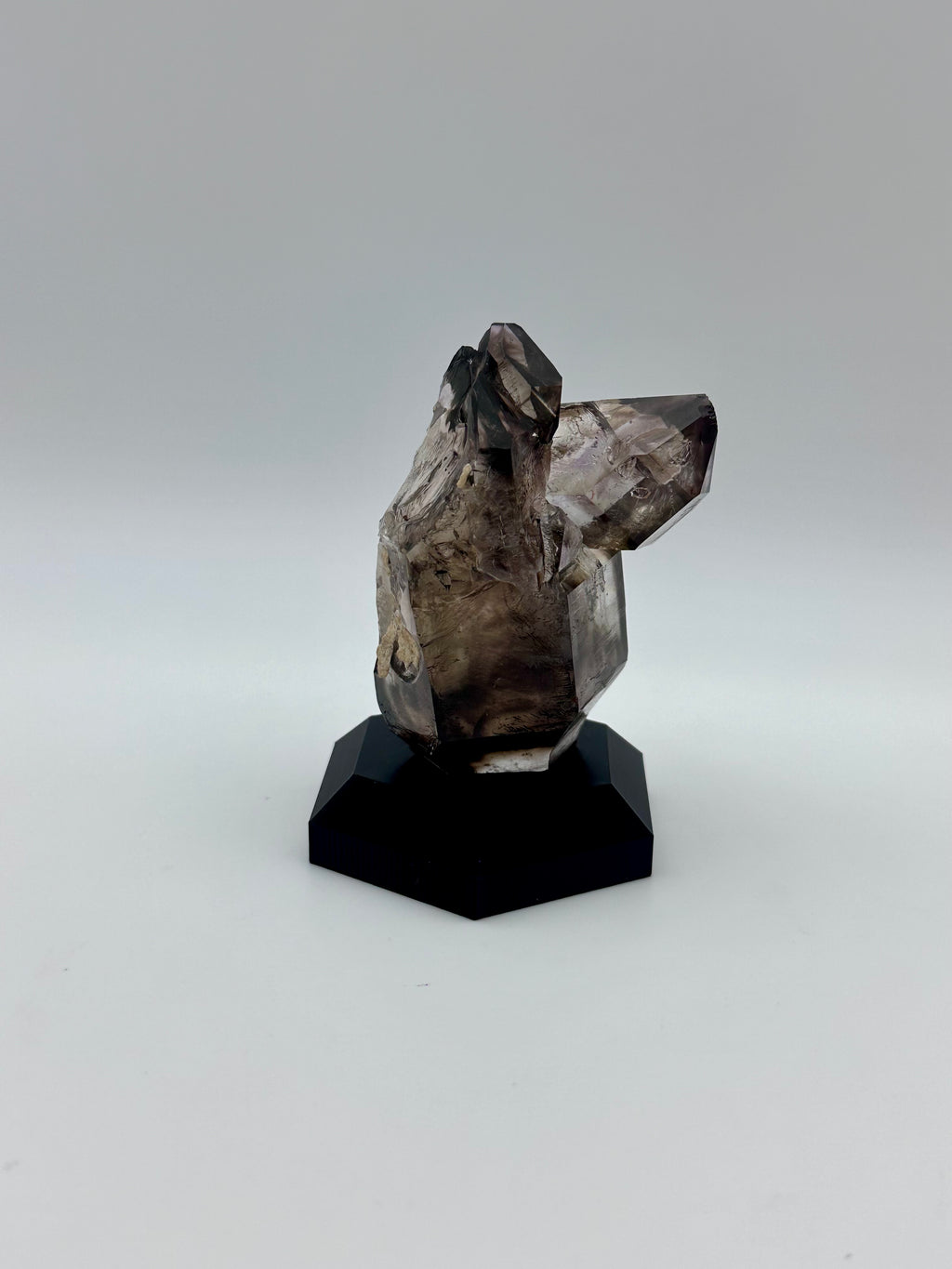 Smoky Quartz Enhydro – Custom HexBase