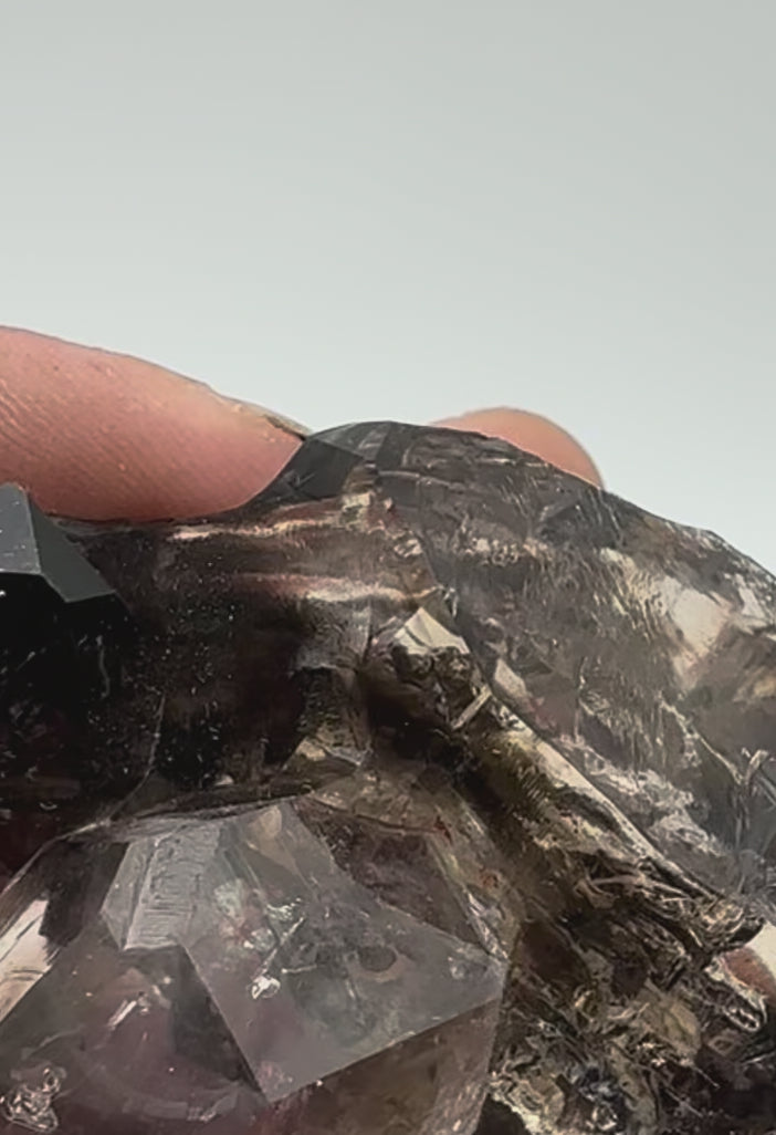 Smoky Quartz Enhydro – Custom HexBase