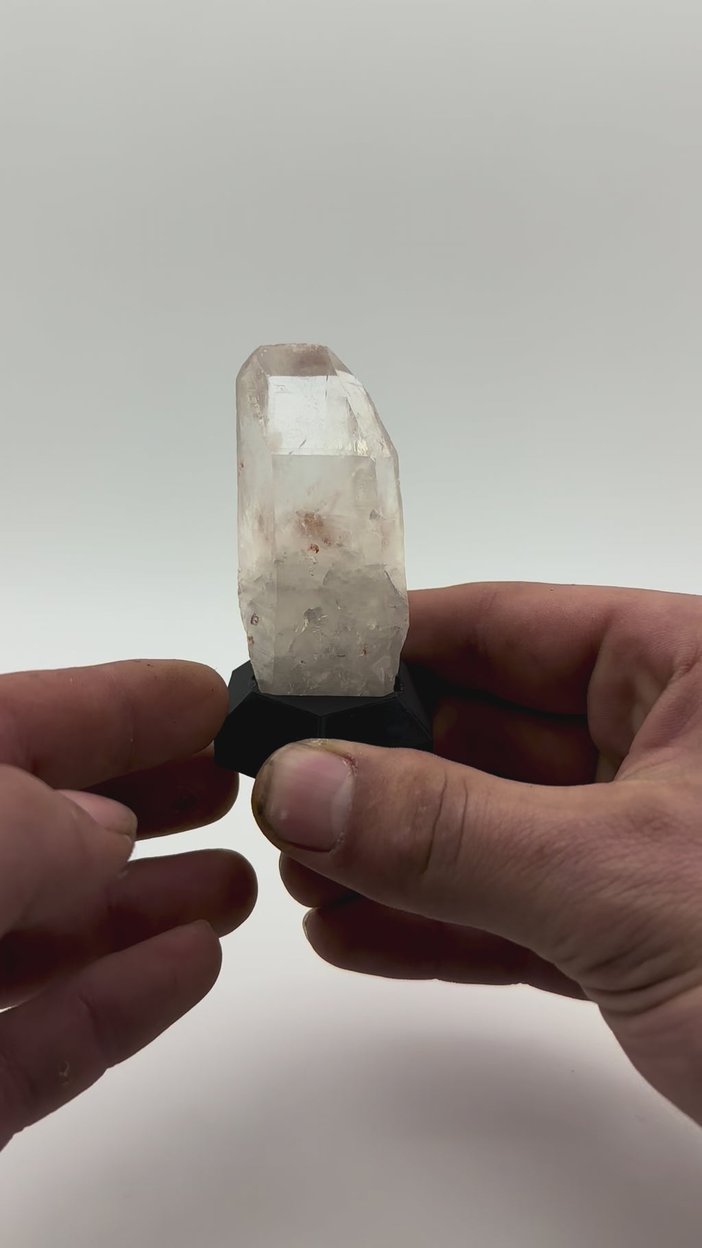 Clear Quartz with Iron Inclusions - Custom HexBase