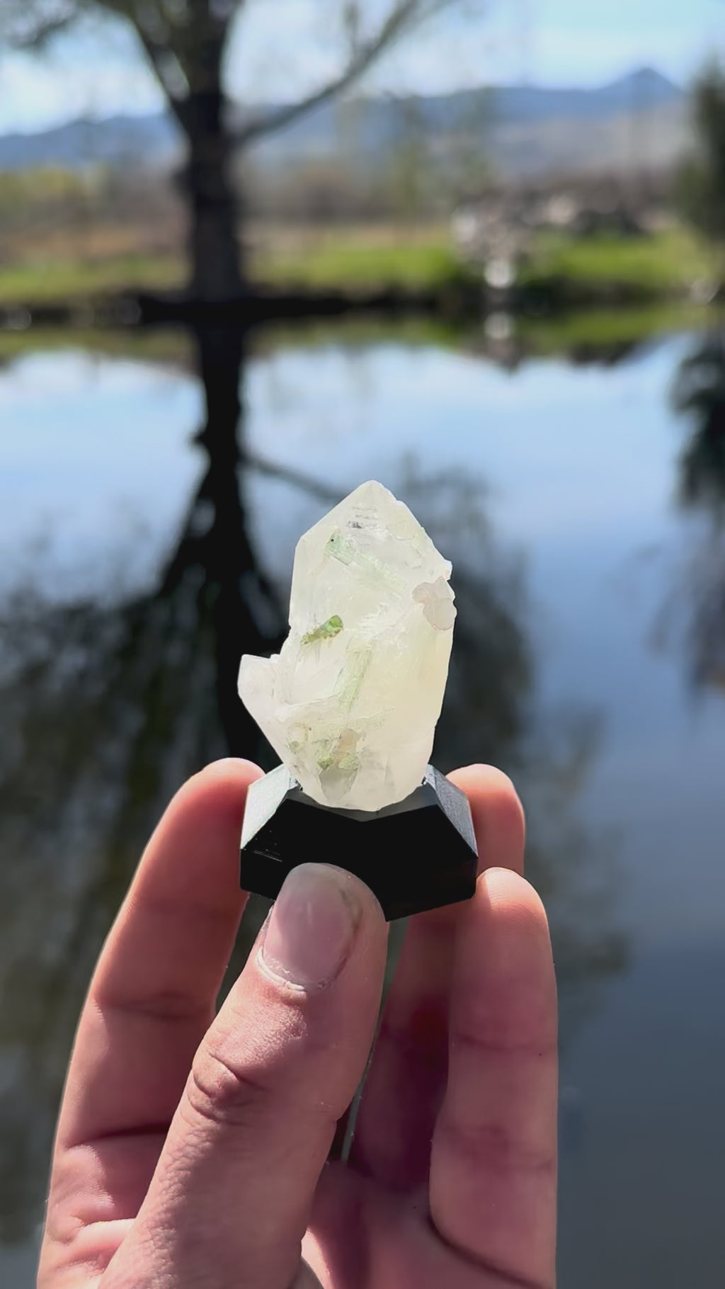 Green Tourmaline Included Quartz – Pakistan