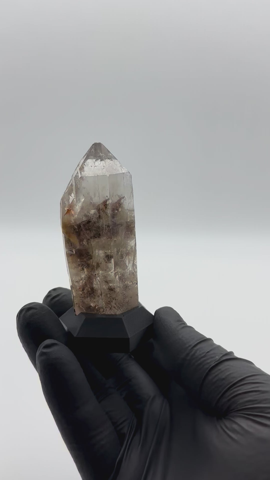 Natural Quartz Crystal Point with Inclusions