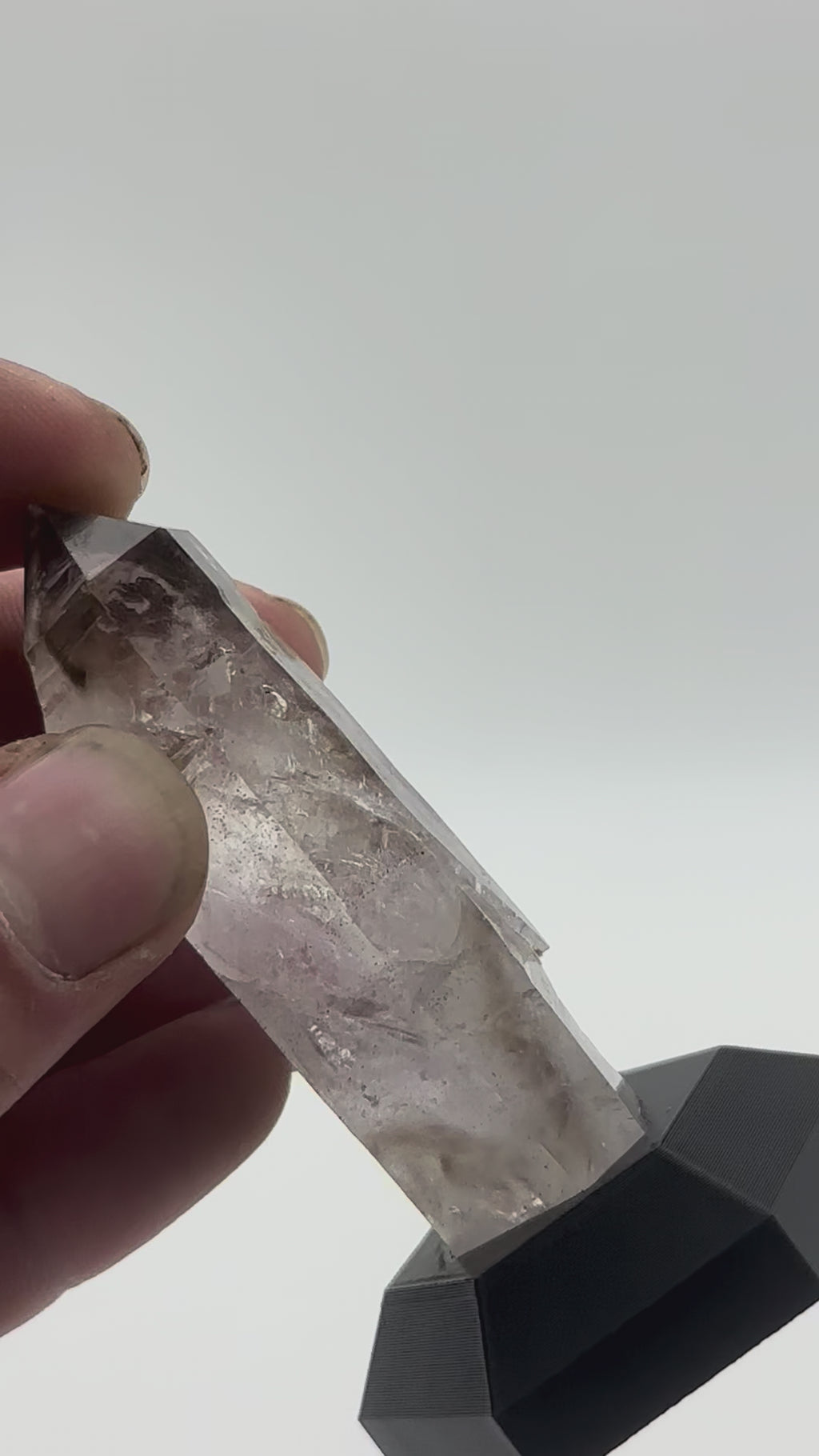 Enhydro Smoky Quartz Crystal