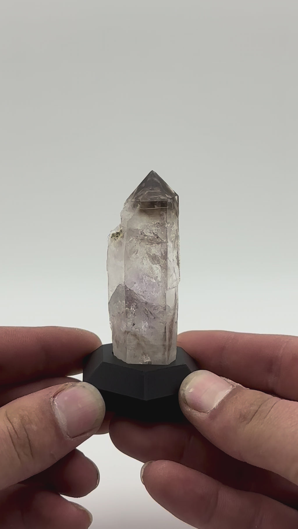 Enhydro Smoky Quartz Crystal